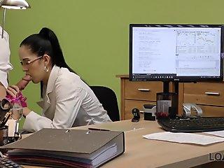 LOAN4K. Teen office worker gets new experience having sex for cash