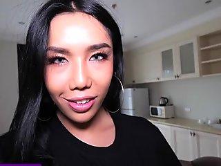 Two tranny Asians sucks and anal sex by a white tourist