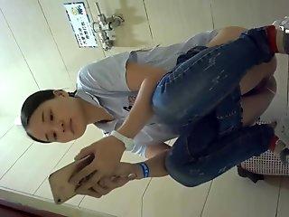 Chinese lady in toilet