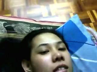 Amateur Indonesian teen eagerly awaits big cock in her hole