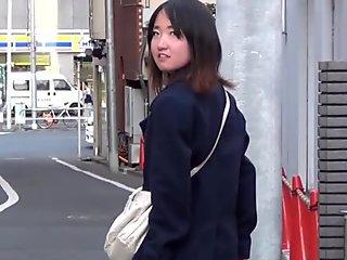 Asian hottie flashing her panties