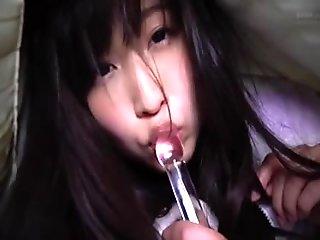 ASMR Cute Chinese Girlfriend Night Blowjob Simulation