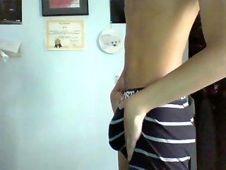 Teen strokes is hispanic dick